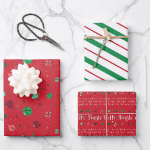 Koordinierung des Weihnachtsdokuments für Set Geschenkpapier Set