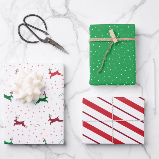Koordinierung des Weihnachtswrapping-Papiers für d Geschenkpapier Set (Vorderseite)