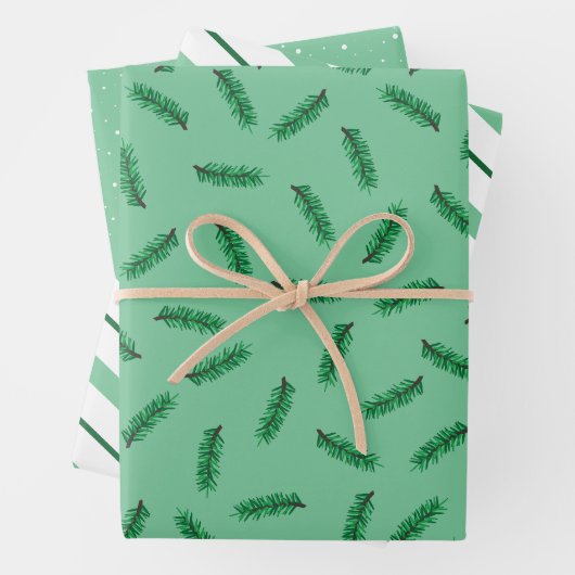 Koordinierung des Weihnachtswrapping-Papiers für S Geschenkpapier Set (Beispiel)