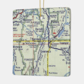 Koosharem und Monroe Utah Vintag Map Keramikornament (Links)