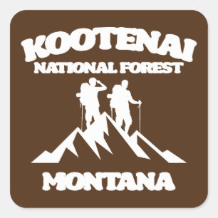 Kootenai National Forest, Montana Quadratischer Aufkleber