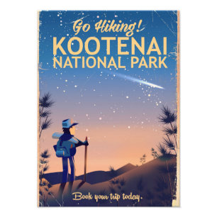 Kootenai Nationalpark Wanderposter Fotodruck