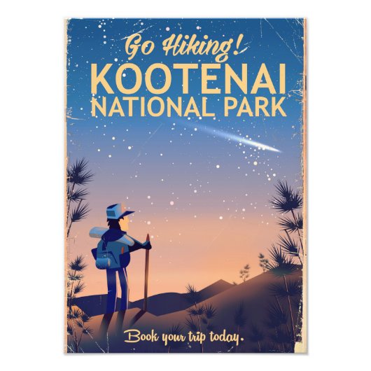 Kootenai Nationalpark Wanderposter Fotodruck (Vorne)
