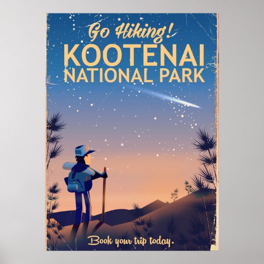 Kootenai Nationalpark Wanderposter Poster (Vorne)
