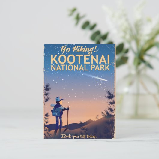Kootenai Nationalpark Wanderposter Postkarte (Stehend Vorderseite)