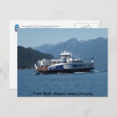 Kootenay Lake Ferry, British Columbia Postkarte (Vorne/Hinten)