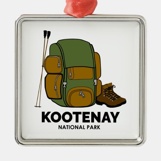 Kootenay-Nationalpark-Backpack Ornament Aus Metall (Vorne)