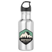 Kootenay-Nationalpark Edelstahlflasche (Vorderseite)