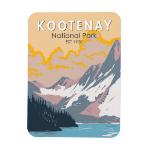 Kootenay-Nationalpark Kanada Reise Kunst Vintage Magnet