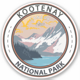 Kootenay Nationalpark Kanada Reisen Kunst Vintag Aufkleber