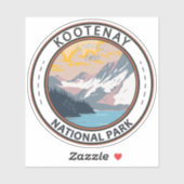 Kootenay Nationalpark Kanada Reisen Kunst Vintag Aufkleber (Blatt)