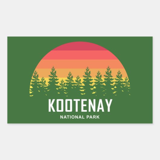 Kootenay-Nationalpark Rechteckiger Aufkleber (Vorderseite)