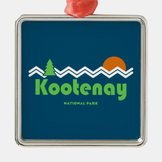 Kootenay Nationalpark Retro Ornament Aus Metall (Vorne)