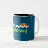 Kootenay Nationalpark Retro Zweifarbige Tasse (VorderseiteRechts)