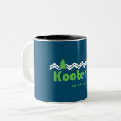 Kootenay Nationalpark Retro Zweifarbige Tasse (Vorderseite Links)