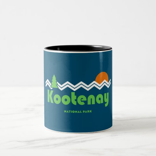 Kootenay Nationalpark Retro Zweifarbige Tasse (Mittel)