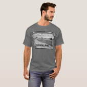 Kootwijkerzand, Nederland, Schwarzweiß T-Shirt (Vorne ganz)