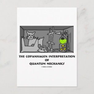 Kopanhagen-Interpretation von Quantenmechaniken Postkarte