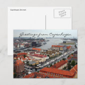 Kopenhagen-Ansichtssegment Postkarte (Vorne/Hinten)