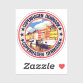 Kopenhagen Aufkleber (Blatt)