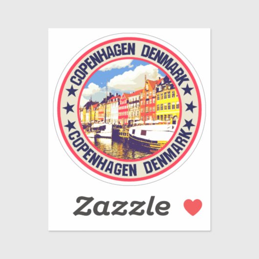 Kopenhagen Aufkleber (Blatt)