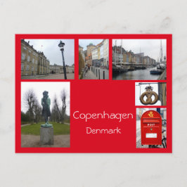 Kopenhagen Collage 3 Postkarte