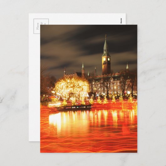 Kopenhagen, Dänemark am Weihnachten (Vorne/Hinten)