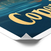 Kopenhagen Dänemark Art Vintage Travel Illustratio Poster (Ecke)