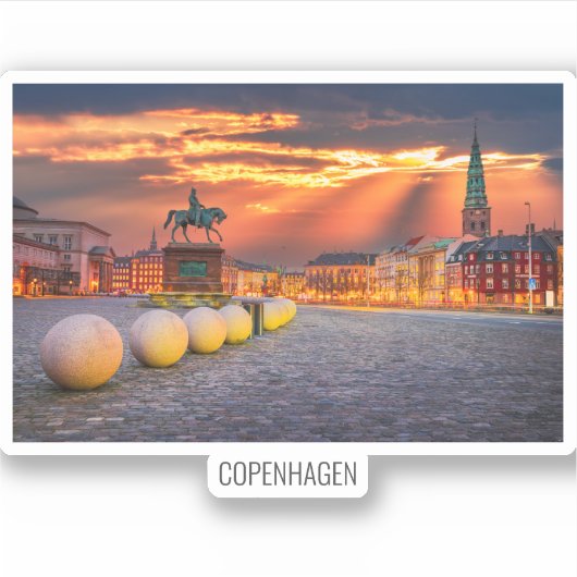 Kopenhagen, Dänemark Aufkleber (Vorderseite)