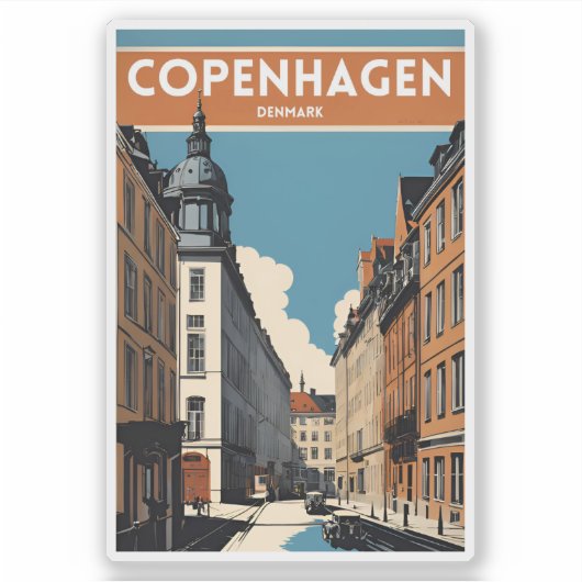 Kopenhagen Dänemark Aufkleber (Vorderseite)