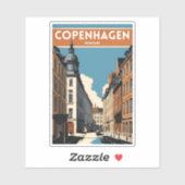 Kopenhagen Dänemark Aufkleber (Blatt)