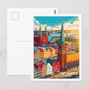 Kopenhagen Dänemark Berühmter Reiseort Postkarte