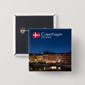 Kopenhagen Dänemark Button (Vorne & Hinten)