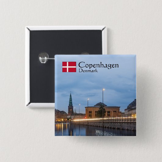 Kopenhagen Dänemark Button (Vorne & Hinten)
