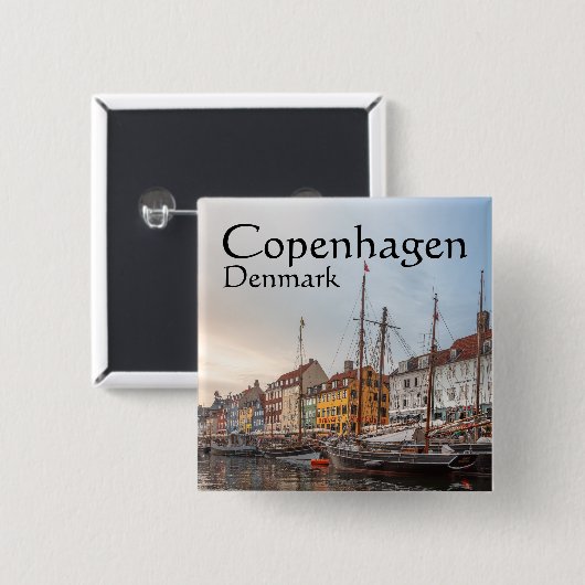 Kopenhagen Dänemark Button (Vorne & Hinten)