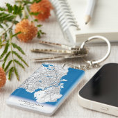 Kopenhagen Dänemark City Map Travel Simple Minimal Schlüsselanhänger (Vorderseite rechts)