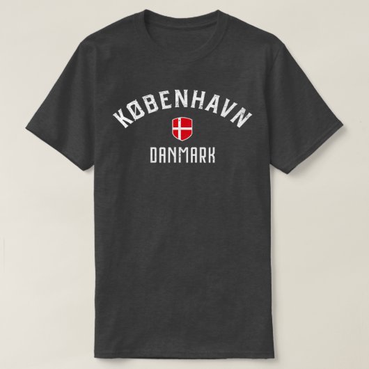Kopenhagen Dänemark Dänische Flagge Kobenhavn Danm T-Shirt (Design vorne)