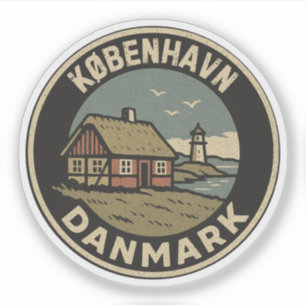 Kopenhagen, Dänemark Danmark  Aufkleber