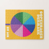 Kopenhagen, Dänemark - ein altes Reiseplakat Puzzle (Horizontal)