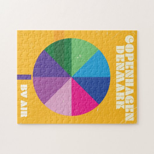 Kopenhagen, Dänemark - ein altes Reiseplakat Puzzle (Horizontal)