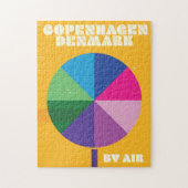 Kopenhagen, Dänemark - ein altes Reiseplakat Puzzle (Vertikal)