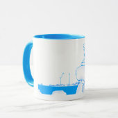 Kopenhagen Dänemark Elegant Classy Sketch Nostalgi Tasse (Vorderseite Links)