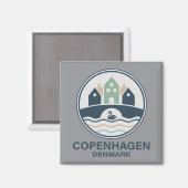 Kopenhagen Dänemark Europa Magnet (Vorderseite/Rückseite)