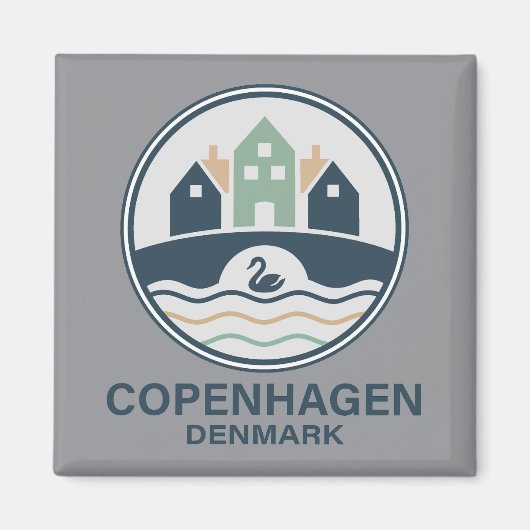 Kopenhagen Dänemark Europa Magnet (Vorne)