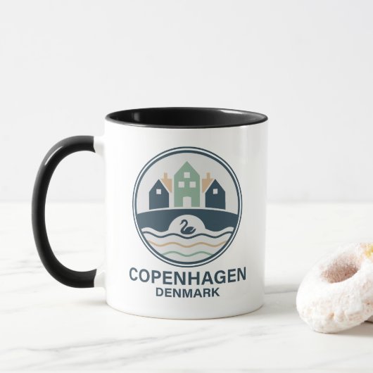 Kopenhagen Dänemark Europa Tasse (Mit Donut)