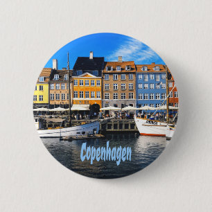 Kopenhagen Dänemark Hauptstadt Canal Zuhause Nyhav Button