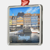 Kopenhagen Dänemark Hauptstadt Canal Zuhause Nyhav Ornament Aus Metall (Links)