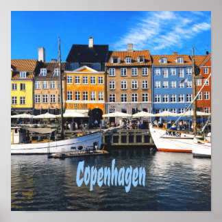 Kopenhagen Dänemark Hauptstadt Canal Zuhause Nyhav Poster