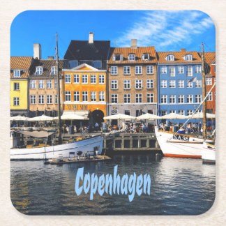 Kopenhagen Dänemark Hauptstadt Canal Zuhause Nyhav Rechteckiger Pappuntersetzer