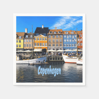 Kopenhagen Dänemark Hauptstadt Canal Zuhause Nyhav Serviette